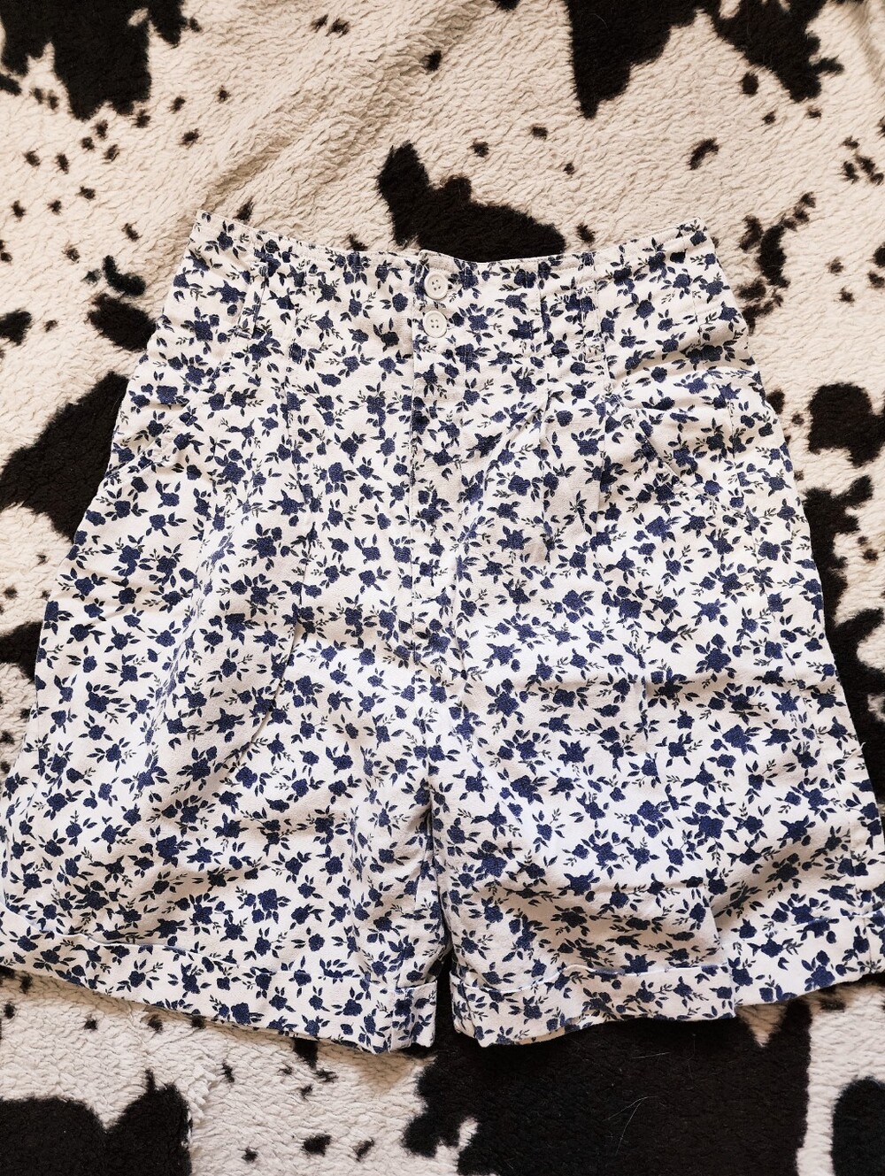 WOMEN'S 80'S DENIM SHORTS - WHITE MULTI